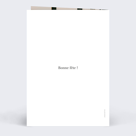 Carte fête des mères Portrait en illustration minimaliste Verso