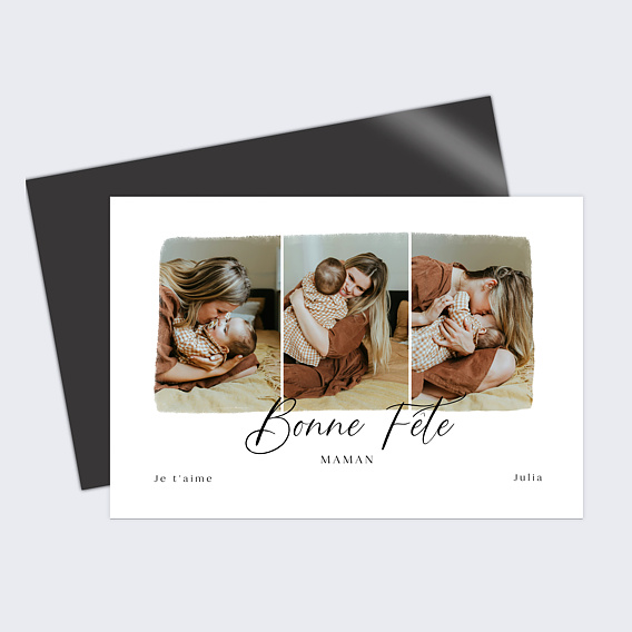 Carte fête des mères Trois Photos Après 1