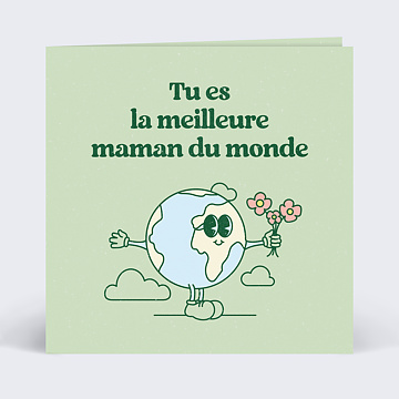 Carte fte des mres Meilleure du Monde