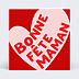 Carte fête des mères Typo coeur