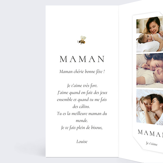 Carte fête des mères Belle Saison Intérieur Gauche