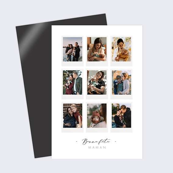 Carte fête des mères Pêle-Mêle Polaroid Recto
