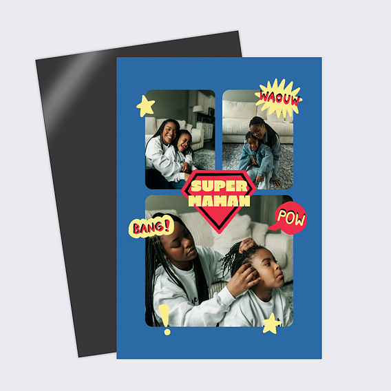 Carte fête des mères Maman héros