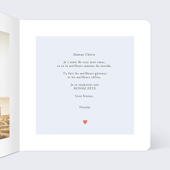 Carte fête des mères Je t'Aime Plus que Tout Intérieur Droit