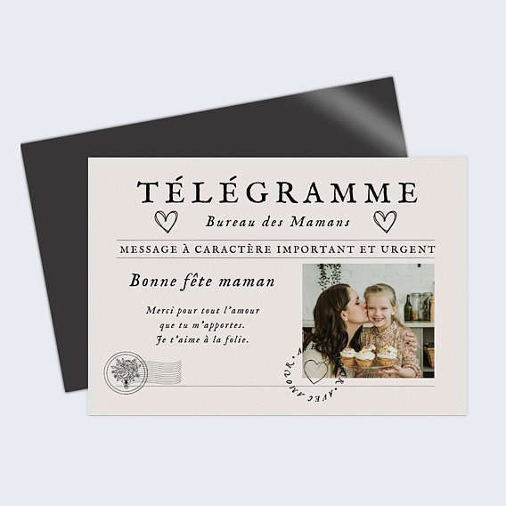 Carte fête des mères Télégramme