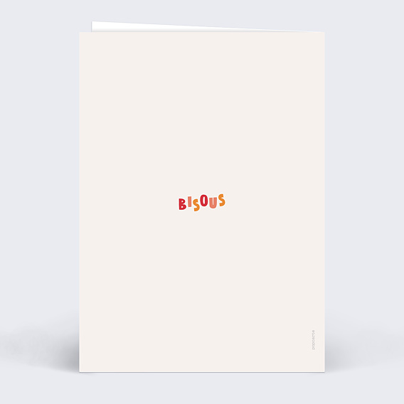 Carte fête des mères Bisous bisous Verso