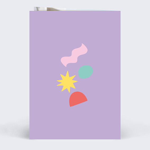 Carte fête des mères Éclats de couleur Verso