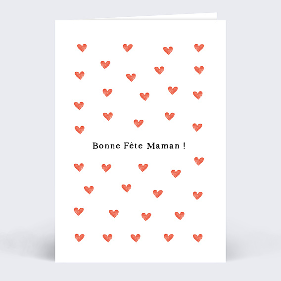 Carte fête des mères Motif Coeur