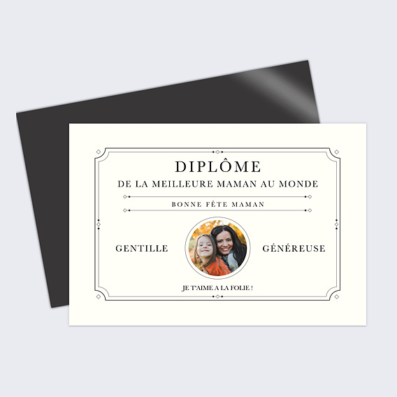Carte fête des mères Le diplôme