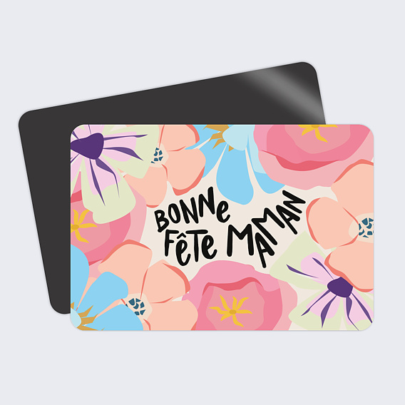 Carte fête des mères Fleurs Pastel