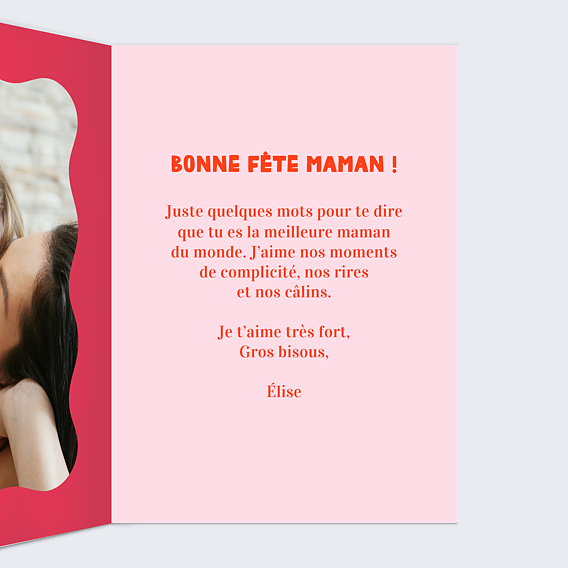 Carte fête des mères Fleur iconique Intérieur Droit