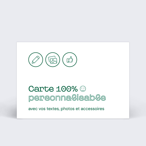 Carte fête des mères Modèle 100% Personnalisable