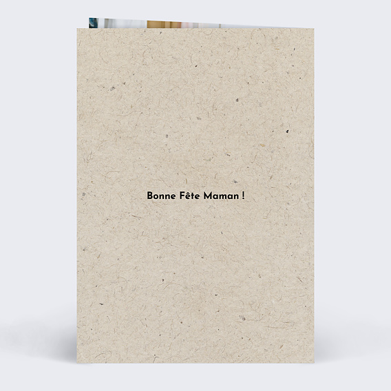 Carte fête des mères Cœur Kraft Verso