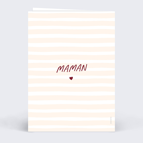 Carte fête des mères Red notes Verso