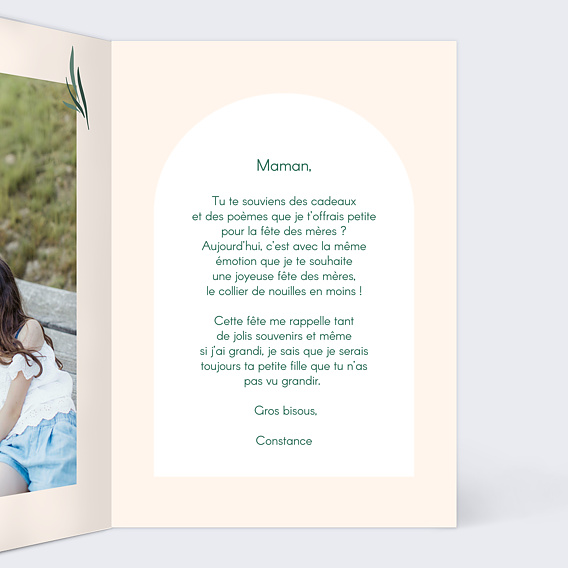 Carte fête des mères Tulipe - Diaiwaie x Popcarte Intérieur Droit