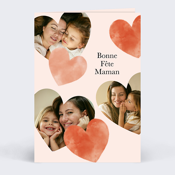 Carte fête des mères Éclats de Coeurs Recto