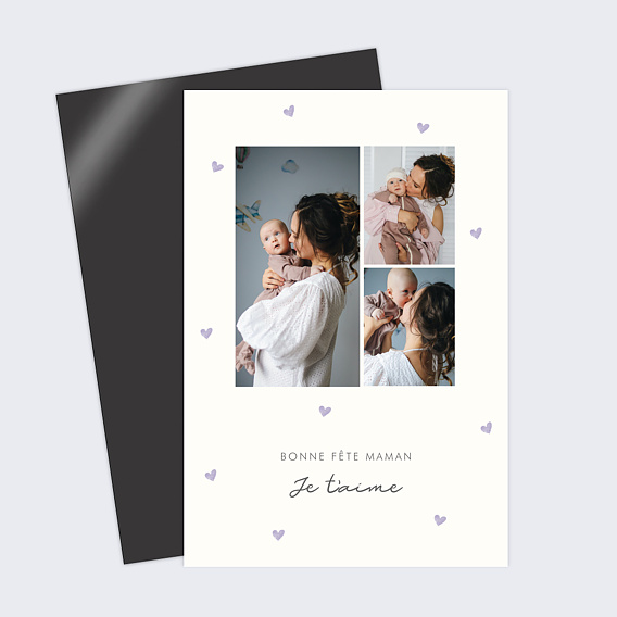 Carte fête des mères Quelques Cœurs