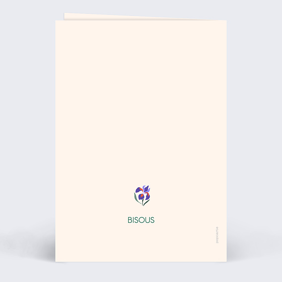 Carte fête des mères Tulipe - Diaiwaie x Popcarte Verso