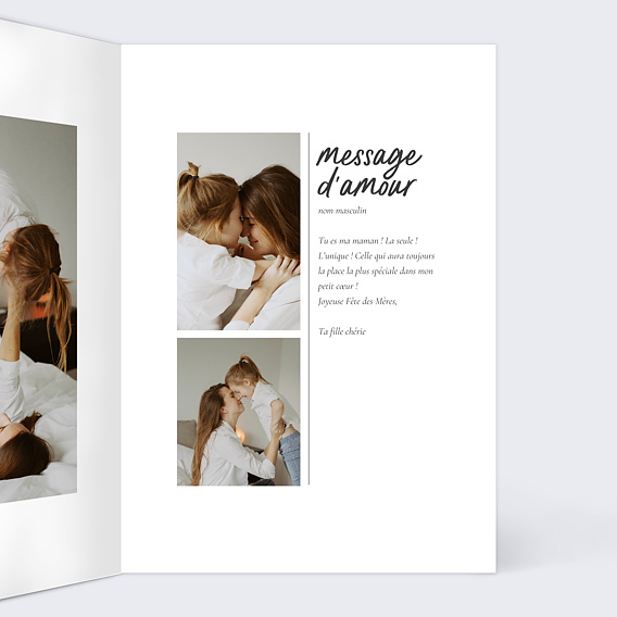 Carte fête des mères Définition Maman Intérieur Droit