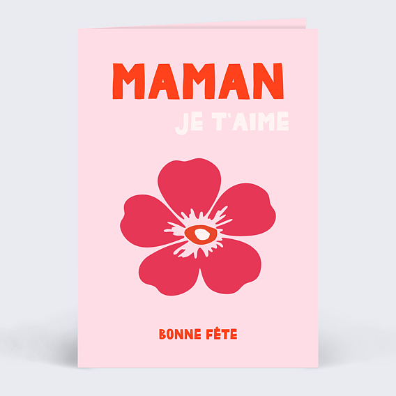 Carte fête des mères Fleur iconique