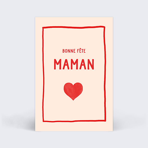 Fête des Mères Coeur Simple