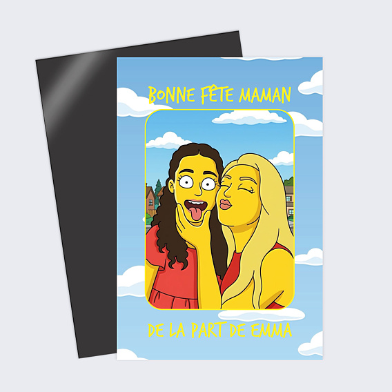 Fête des Mères Portrait en cartoon