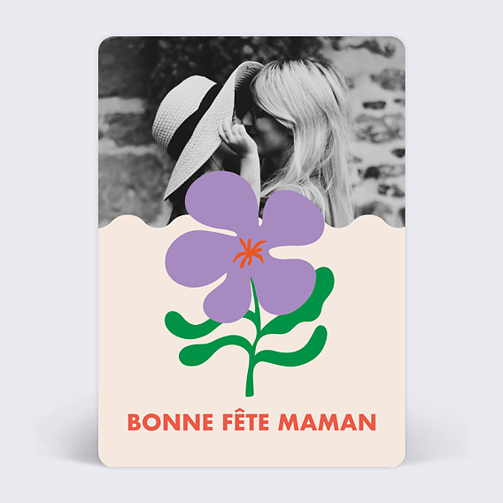 Carte fête des mères Fleur