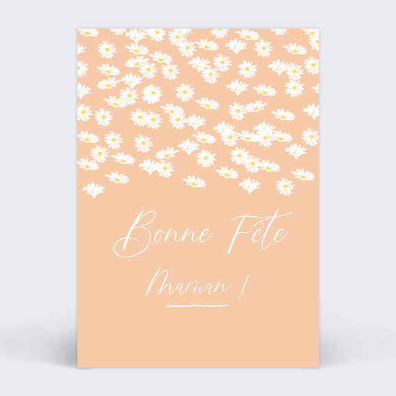 Carte fête des mères Marguerite