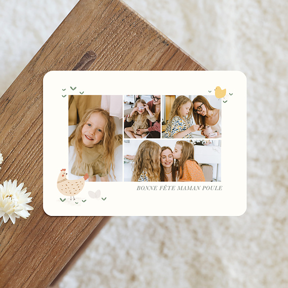 Carte fête des mères Une Maman Poule Après 1