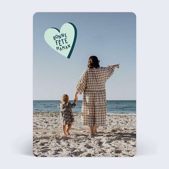 Carte fête des mères Bonbon d'amour Recto