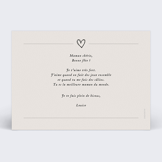 Carte fête des mères Télégramme Verso