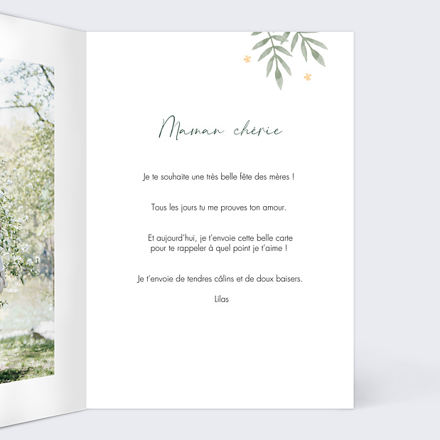Fête des Mères Fleurs Festives Intérieur Droit