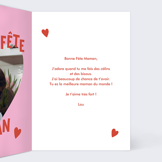 Carte fête des mères Maman Géniale Intérieur Droit