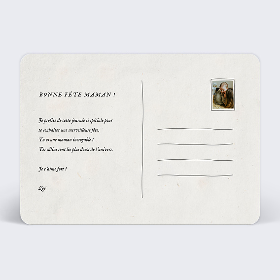 Carte fête des mères Mosaïque de Photos Verso