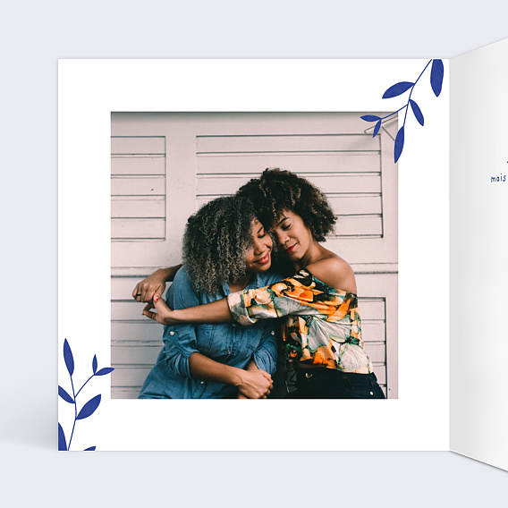 Carte fête des mères Courrier Fleuri Intérieur Gauche