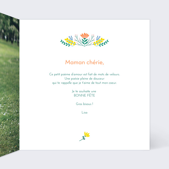 Carte fête des mères Pop Liberty Intérieur Droit