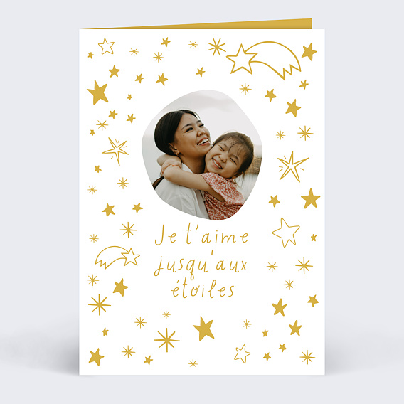 Carte fête des mères Jusqu'aux étoiles
