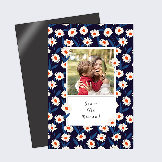 Carte fête des mères Pâquerettes