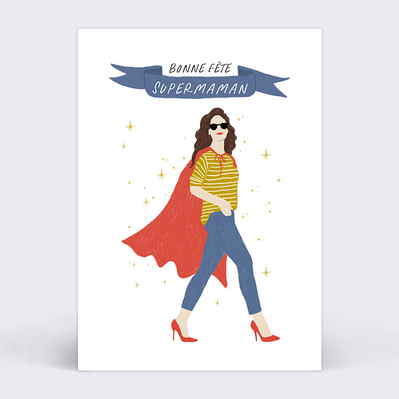 Carte fête des mères Supermaman Après 1