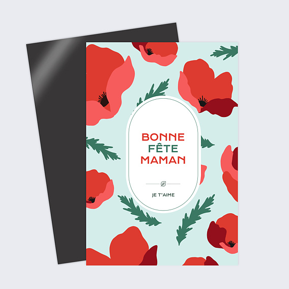 Carte fête des mères Coquelicot - Diaiwaie x Popcarte