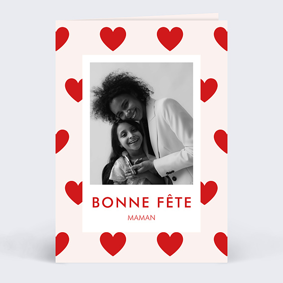 Carte fête des mères 1001 Cœurs Recto