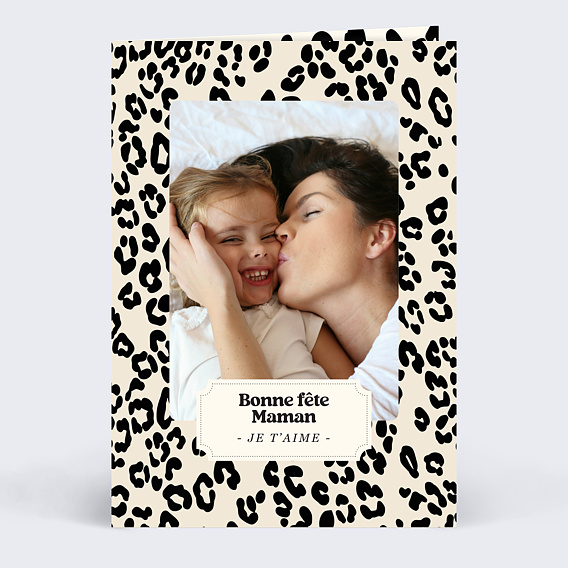 Carte fête des mères Léopard