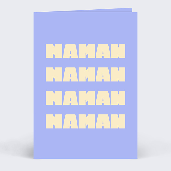 Carte fête des mères Quatre mots