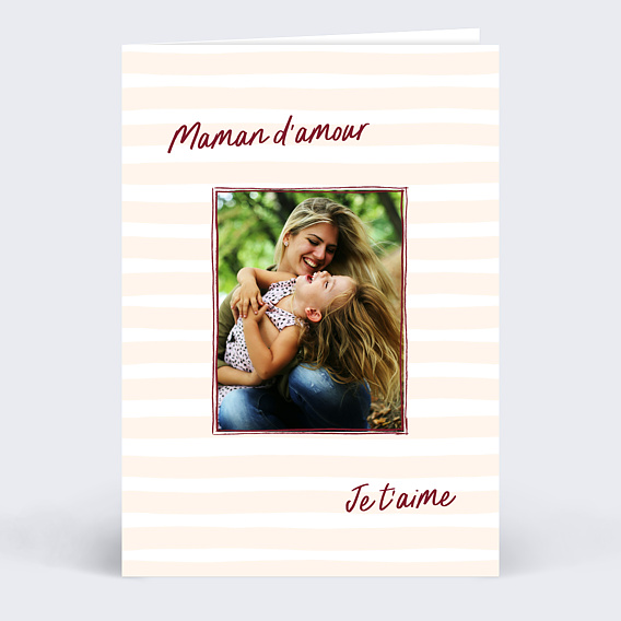 Carte fête des mères Red notes