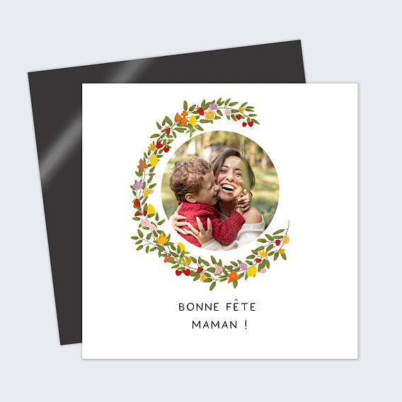 Carte fête des mères Couronne fruitée
