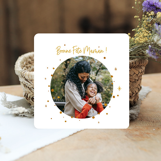 Carte fête des mères Golden Dots Après 1