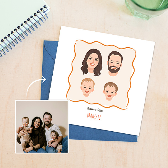 Fête des Mères Visages minimalistes