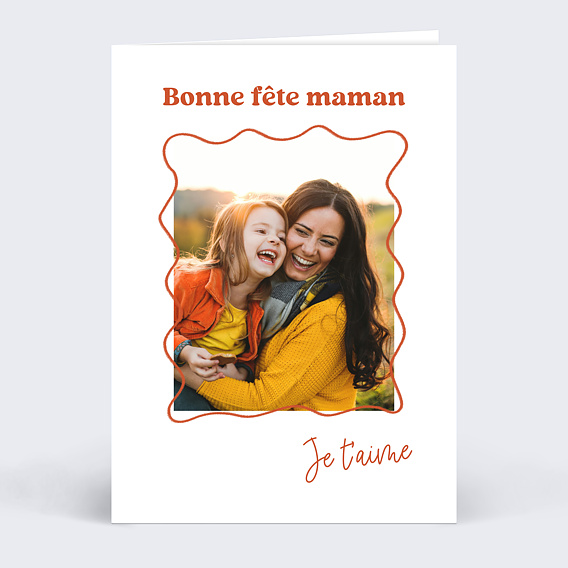 Carte fête des mères Wavy imparfait