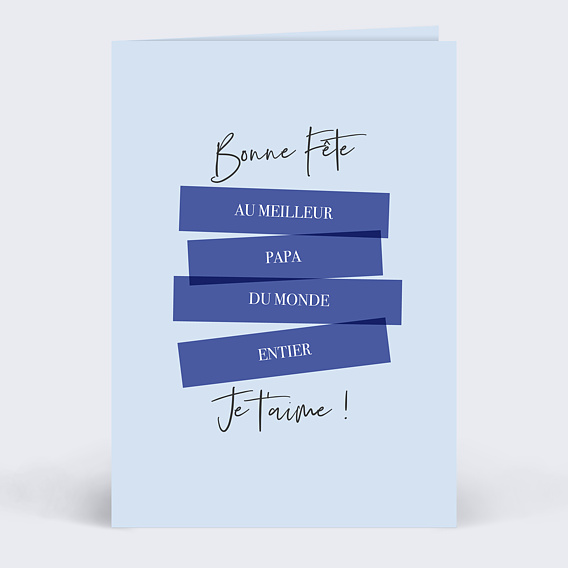 Carte fête des pères Bonne fête ruban