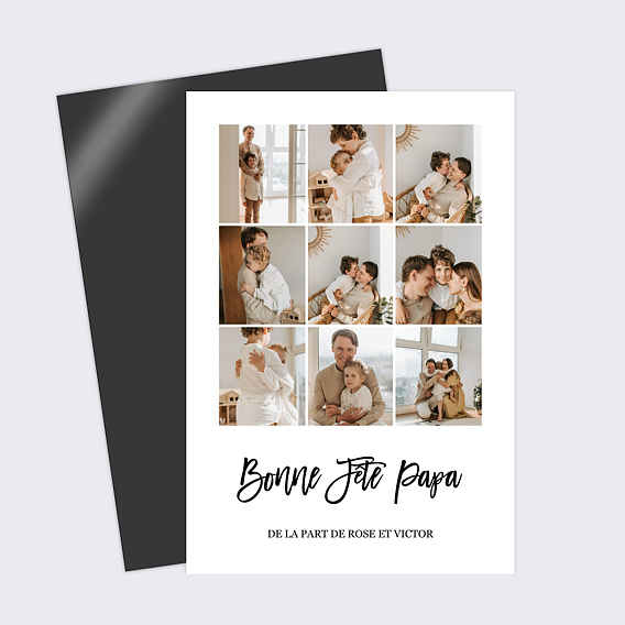Carte fête des pères Multiphoto Chic